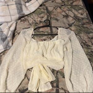 Elegant Cream Women's Top